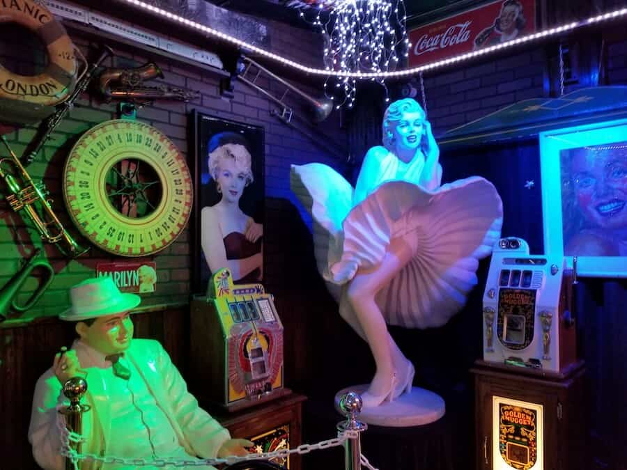 Various movie memorabilia at Cherry Smash in Coral Springs Florida, one of the best ice cream shops in the USA
