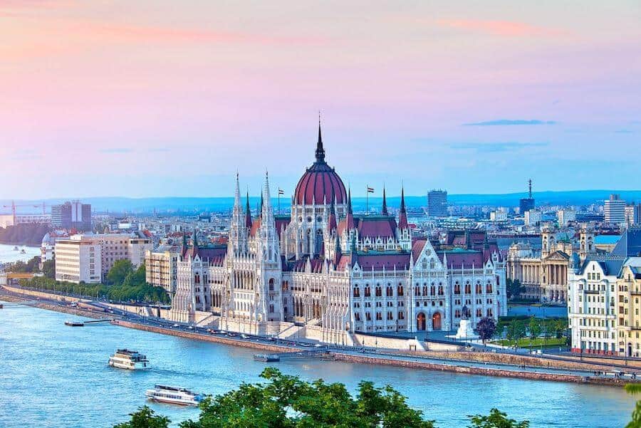 Hungarian Parliament Building in Budapest, Hungary