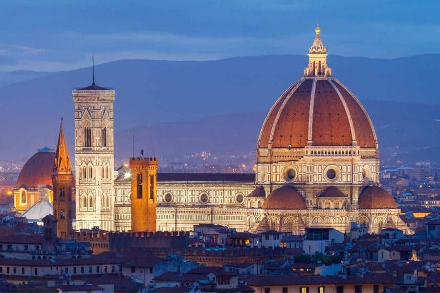 The Florence Duomo at sunset