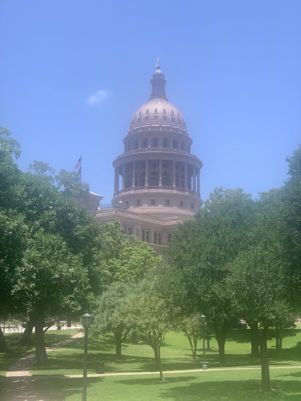 The dome of the Texas State Capitol building